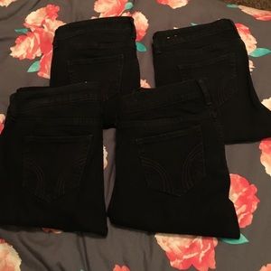 2 HOLLISTER pairs super skinny jeans black