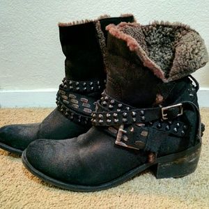 Bronx Stee Rike Cowboy/Motorcycle Booties - Black