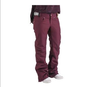 NWT - Woman's Snowboard Pants - Holden - Maroon