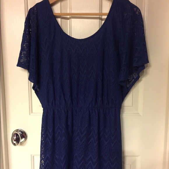 Blue lacy dress