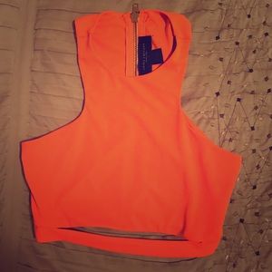 Bright crop top with cutout
