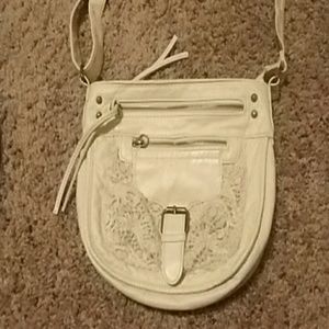 White knit purse