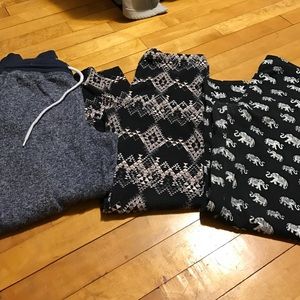 Bundle of sweatpants and leggings