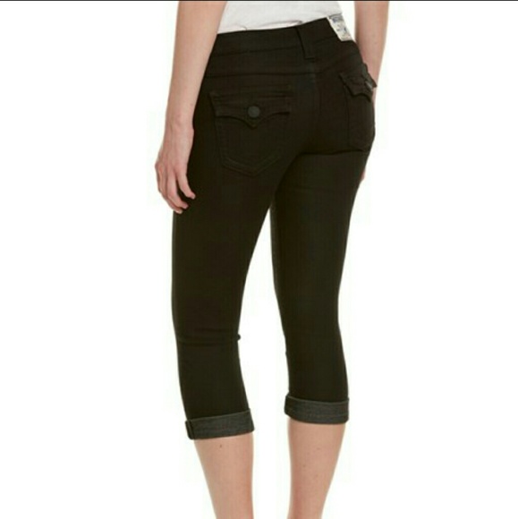 True Religion Basic Rolled Capri W Flaps - Picture 1 of 2
