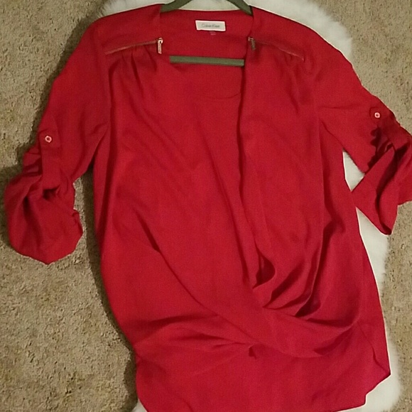 Calvin Klein Red Blouse