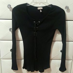 Lace-Up Long Sleeve