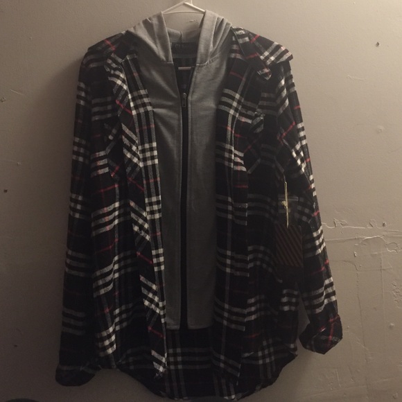❤ Super cute plaid flannel Sweatshirt  ❤