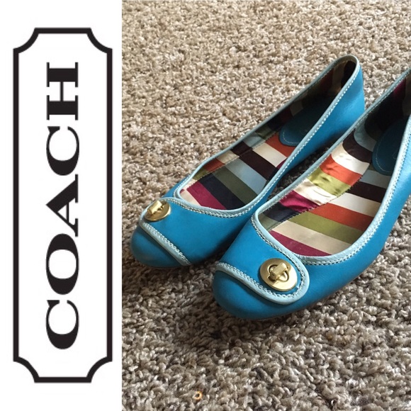 ⬇️LOWERED Coach blue and gold flats