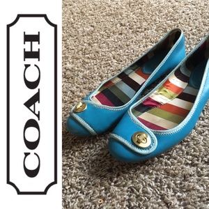 ⬇️LOWERED Coach blue and gold flats