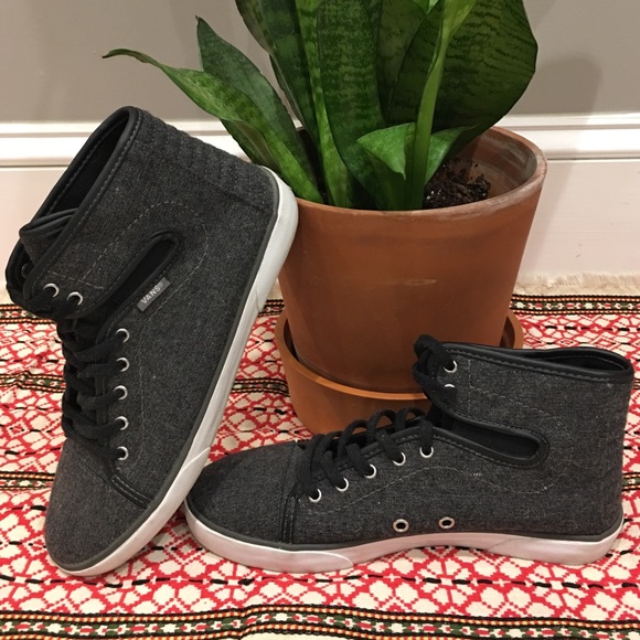 Grey and black high top vans worn once.
