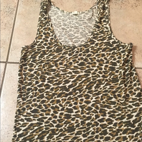 Cheetah Leopard Sleeveless Top Blouse Tank XS