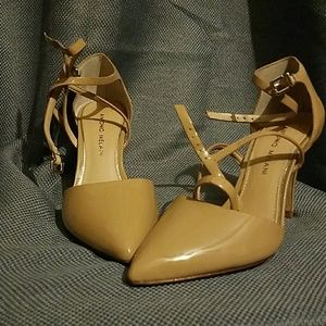 Worn Once Nude Strap Pumps
