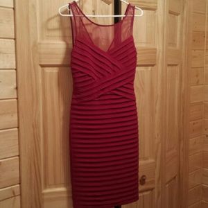 Calvin Klein red cocktail dress