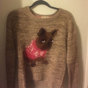 Brown crew neck sweater
