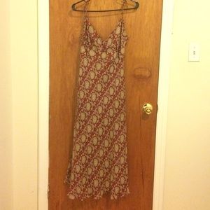 J Crew silk dress, bohemian print