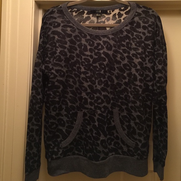 Forever 21 sheer leopard sweatshirt!