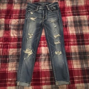 American Eagle Blue Jean Ripped Pants Size 6