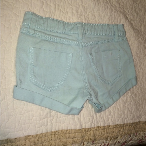 Mint color jean shorts - Picture 2 of 3