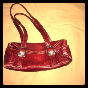 Red leather Kenneth Cole purse