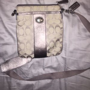 Grey C monogram Coach Crossbody