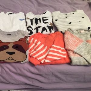 6 girls sweaters for the price of one