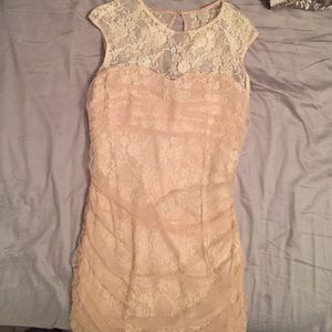 En Creme Lace Mini dress