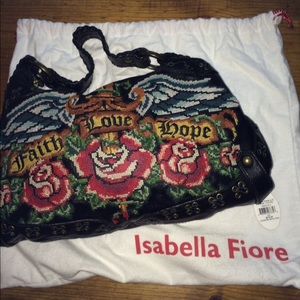 Isabella Fiore black hobo shoulder bag