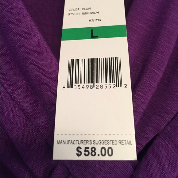 Rafaella Criss Cross Adorable Purple / Plum Top 💜 - Picture 3 of 4