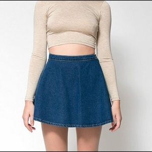 American Apparel denim circle skirt size small