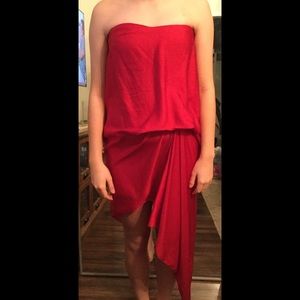 Strapless BCBG Maxazria Asymmetrical Dress