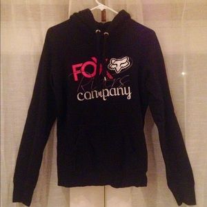 Fox Riding Company. Black Hoodie.