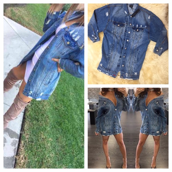 Oversized 100% cotton denim oversized jacket new
