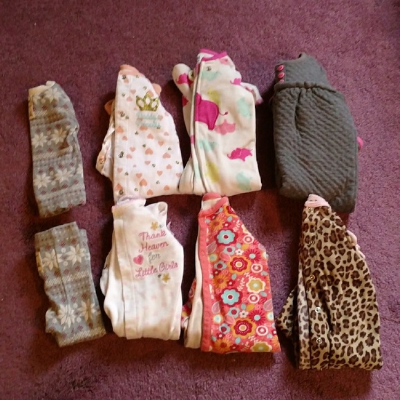 3-6 month, girl's PJ sets.