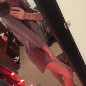 Sexy silk beige dress