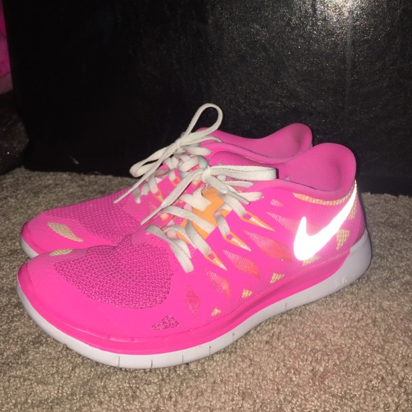 Pink Nike Free Runs