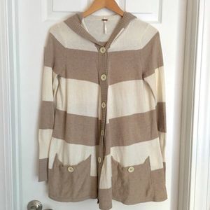 {Free People} Beachy Striped Hoodie