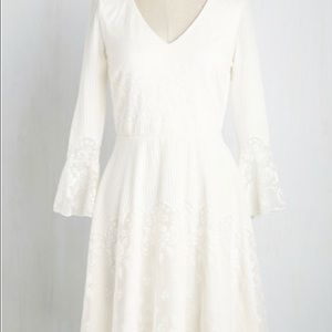 ModCloth "copacetic aesthetic" small white dress.