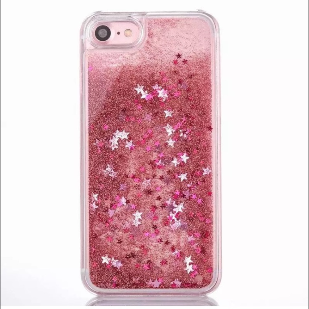 iPhone 6+ Liquid Glitter Case| Rose Gold
