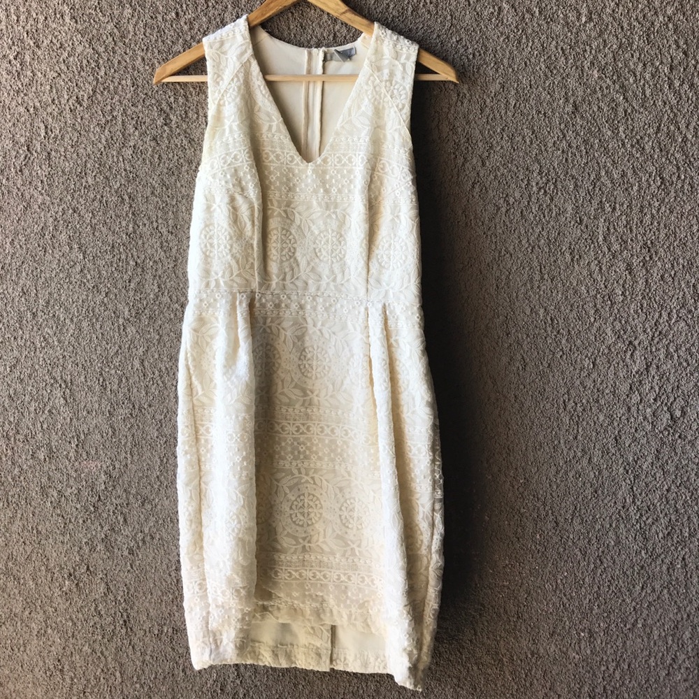 Lace detail white dress by H&M