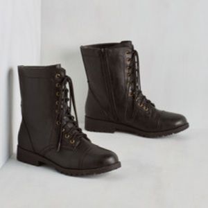 ModCloth black combat style boots size 6.5