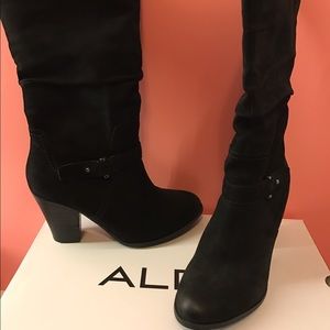 Aldo size 8 boots BRAND NEW calf high boots suede