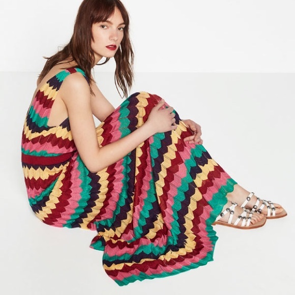 Zara multi colored stripes dress - size medium