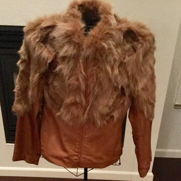 Mark Andre Jackets & Blazers - Andrew Marc Leather Jacket with Fur