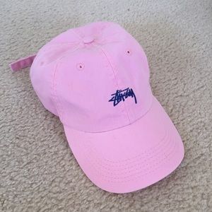 Pink Stüssy Lo Pro Strapback Cap