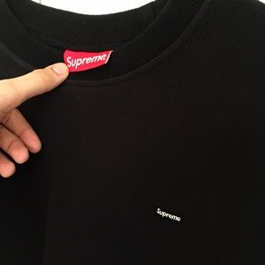 Black Supreme Fleece Crewneck
