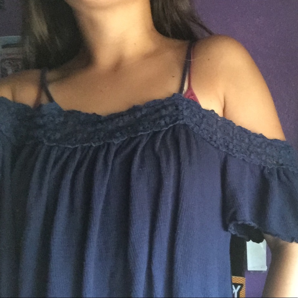 NavyBlue off the shoulder top