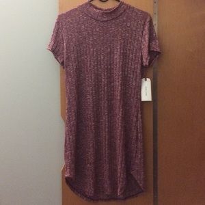 Mock Turtleneck Mini Dress