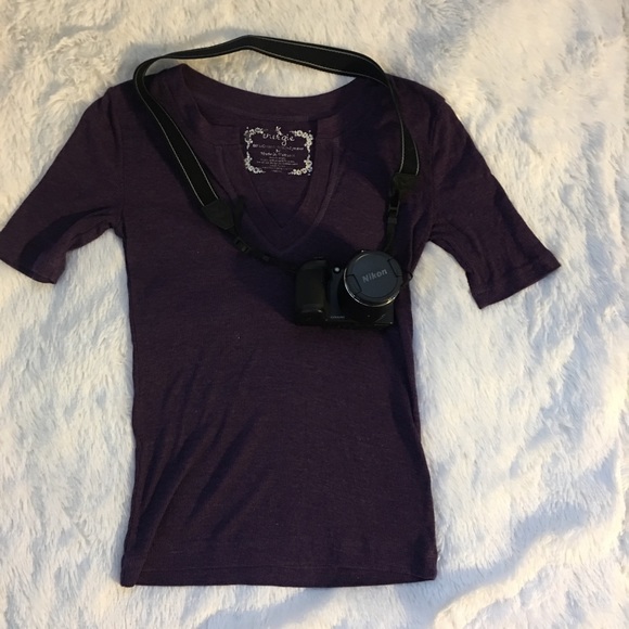 ✔️SOLD: Purple v-cut shirt