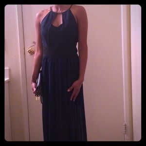 NWT BCBGeneration Lace Bodice Cutout Maxi Dress