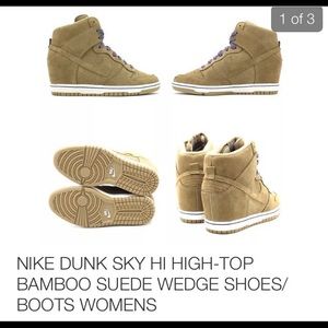 Nike Dunk Sky Hi Suede Bamboo Wedge Sneaker